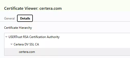 Certera Root Certificate