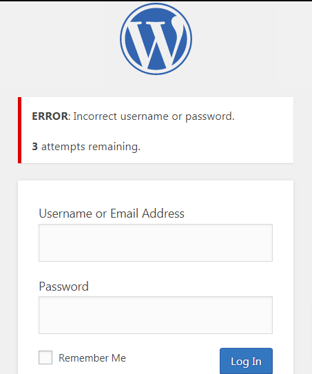 WordPress Loin Attempts Limit