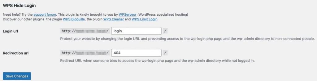 WordPress Login URL Change
