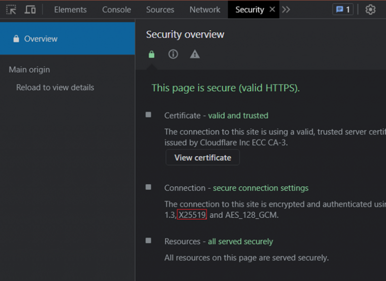software policies google chrome post quantum key agreement enabled