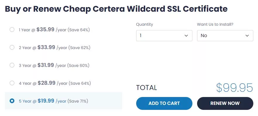 Certera Wildcard SSL Certificate