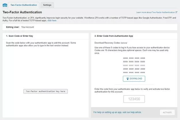 2FA WordPress