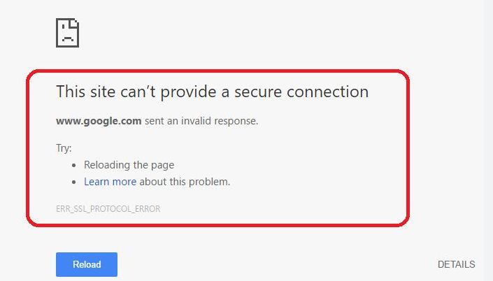 Error SSL Protocol Error