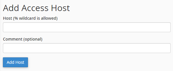 Add Access Host