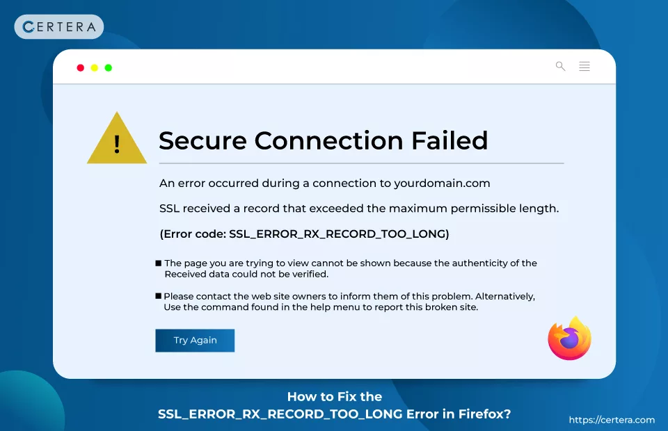 SSL_ERROR_RX_RECORD_TOO_LONG Error